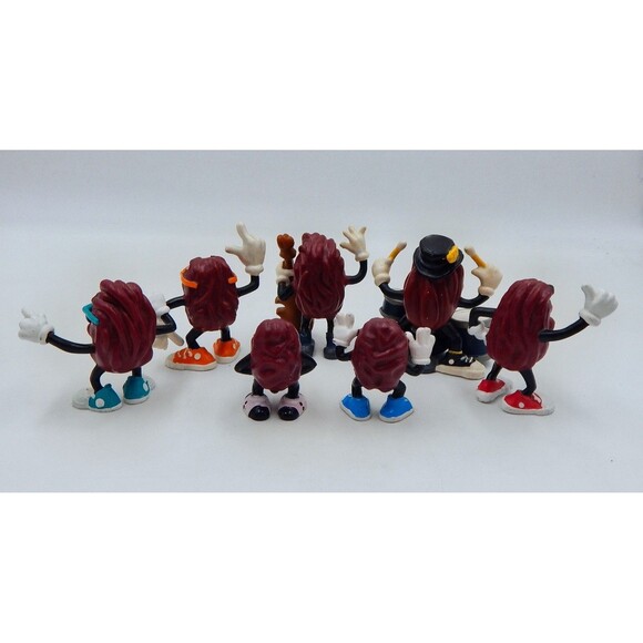 California Raisins 1987-88 Band PVC Figures Bass Player Drummer Dancer Applause - Picture 2 of 7